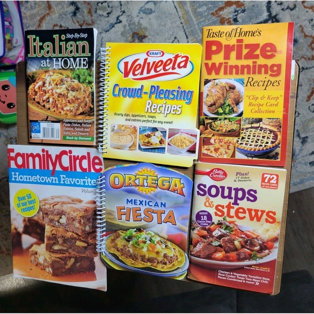 Lot of 6 Food Magazines Recipe Cookbooks Italian Mexican Soups Velveeta Crafts